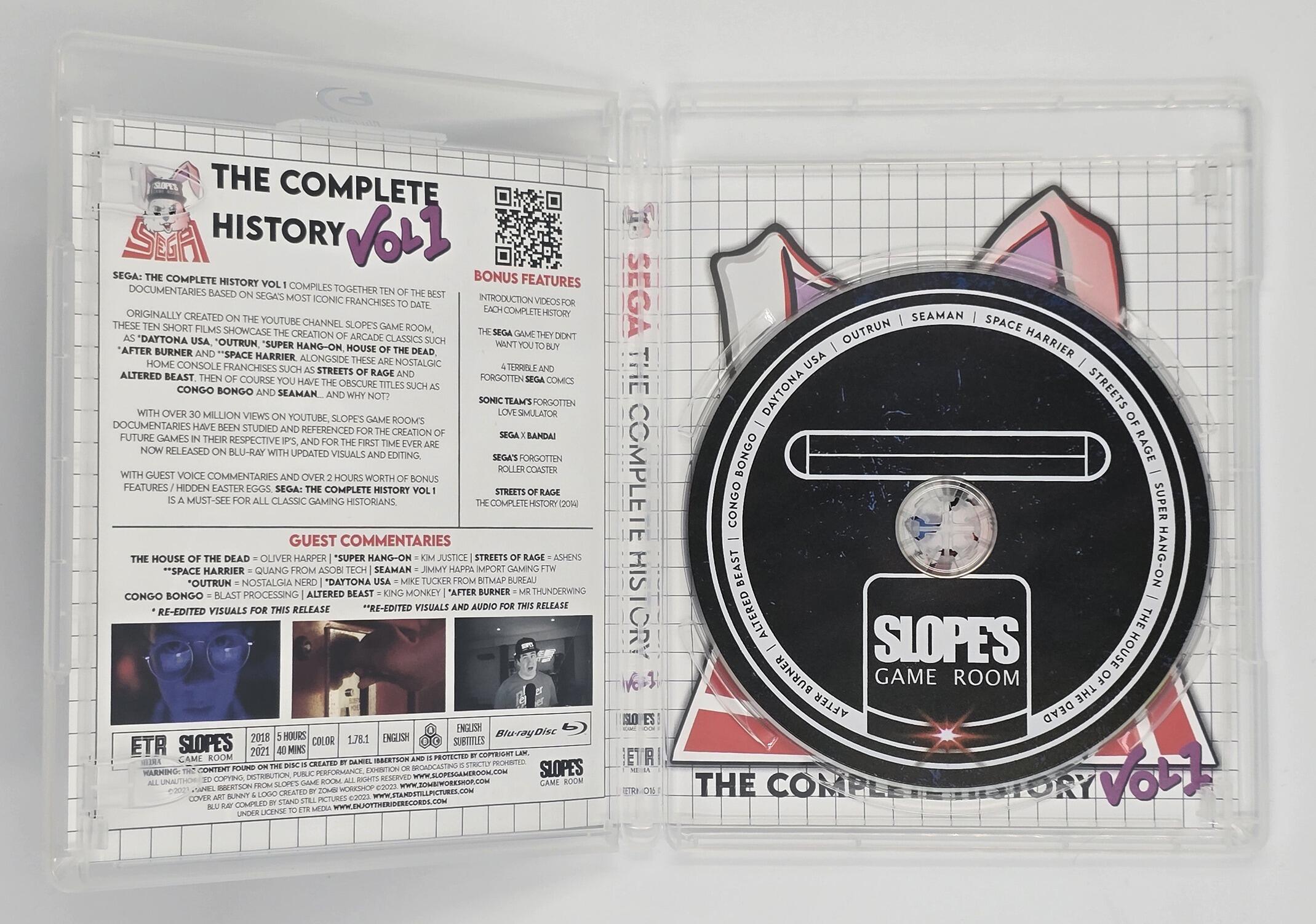 Slopes Game Room: Sega the Complete History Vol. 1 - Slipcover - Blu-Ray - Region Free - [Pre-owned] - ETR MEdia - Daniel Ibbertson - Case Inside