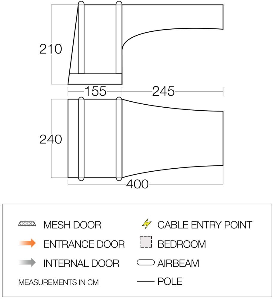 Capri XL Side Awning - Floorplan