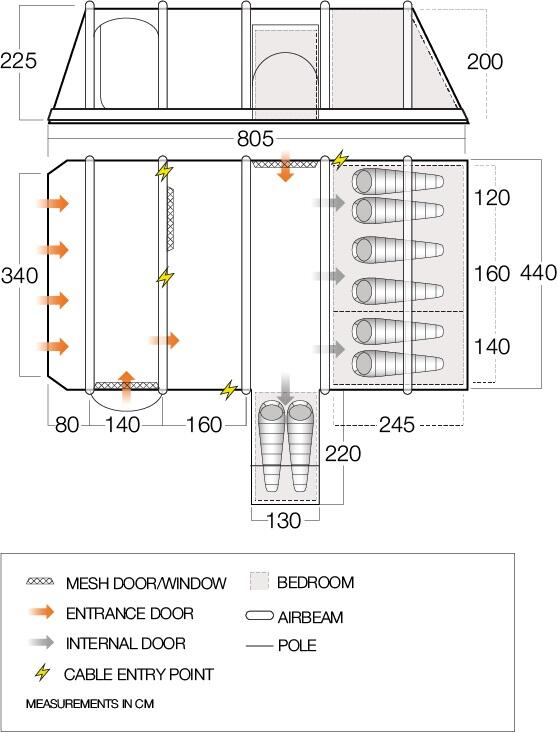 Tahiti Air 850XL - Floorplan