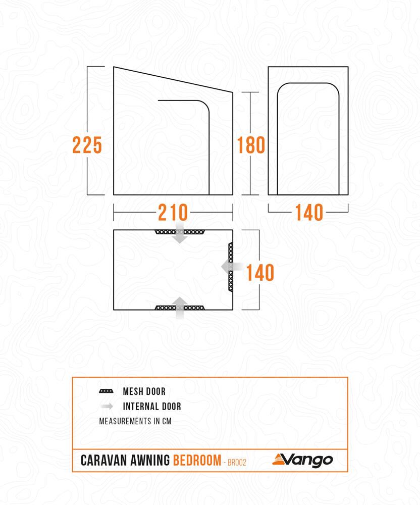 BR002 - Caravan Awning Bedroom - Floorplan