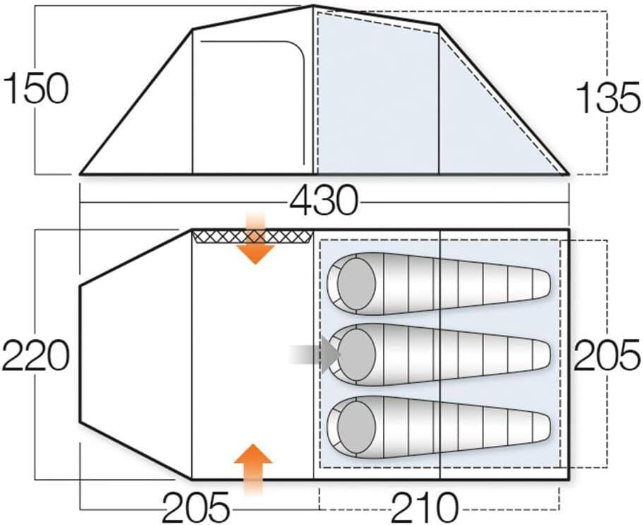 Vango Venture 350 - Floor Plan