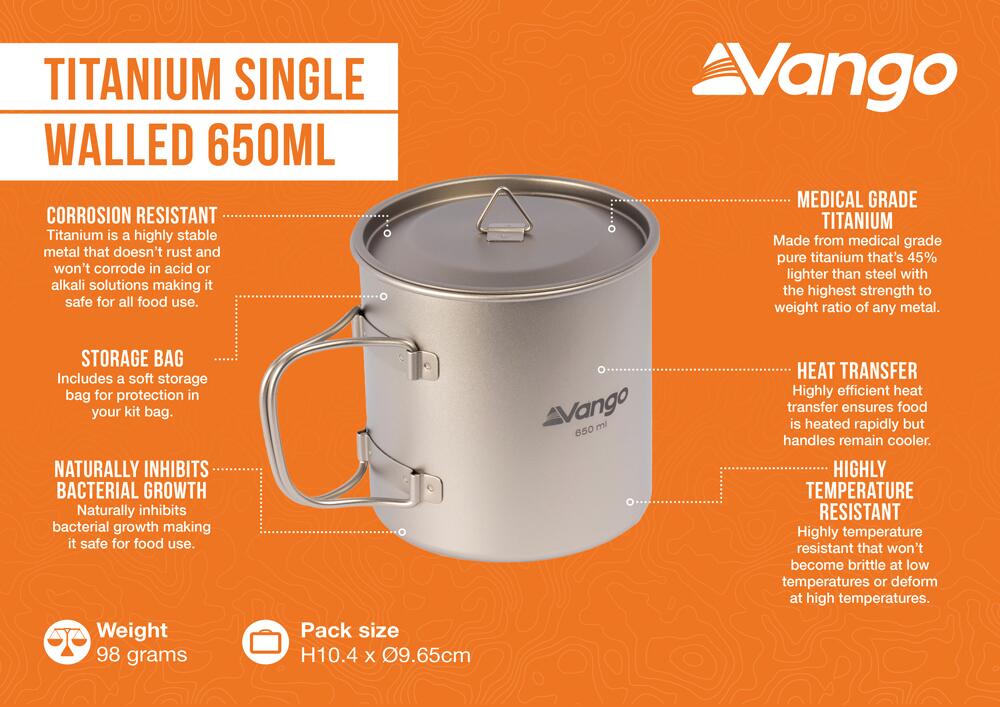 Titanium Single Walled Mug 650ml - Floorplan