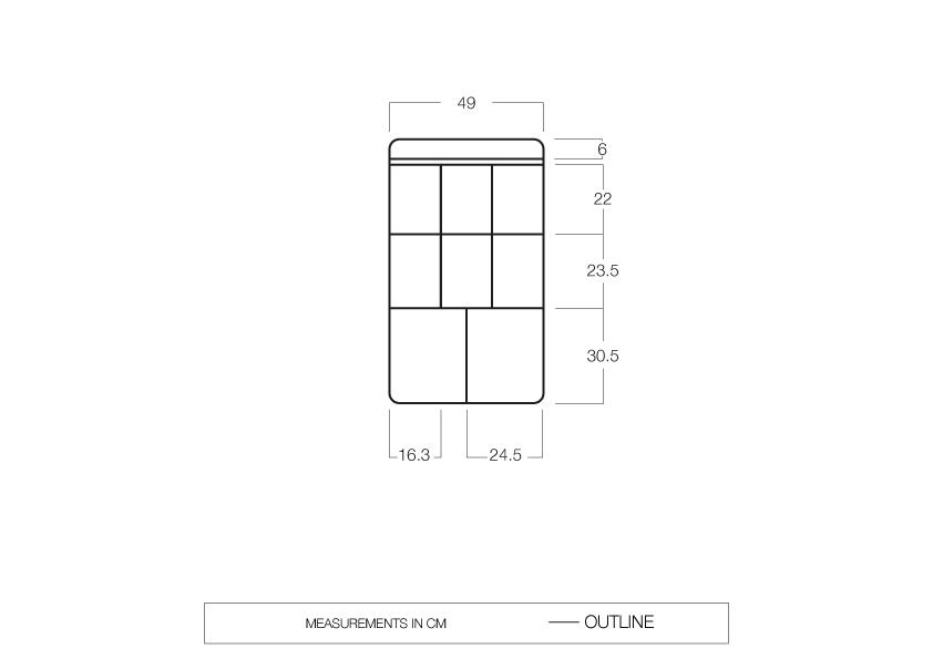 Sky Storage 8 Pocket Organiser - Floorplan