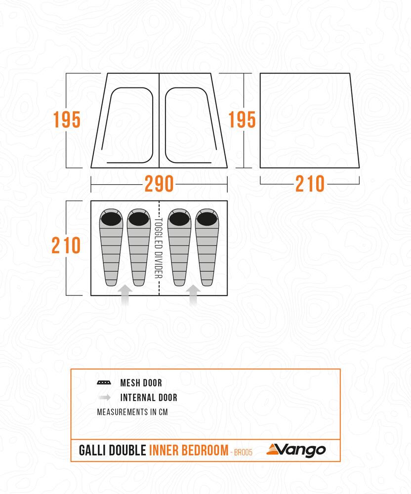 BR005 - Galli Double Inner Bedroom - Floorplan