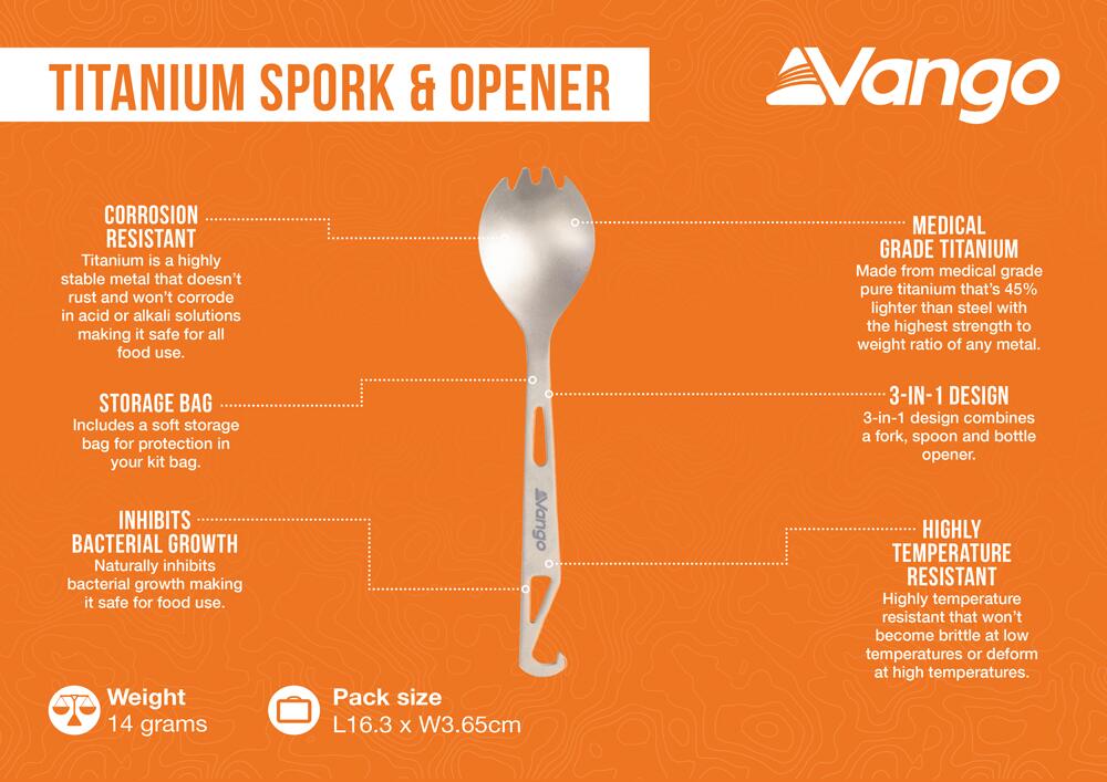 Titanium Spork and Opener - Floorplan