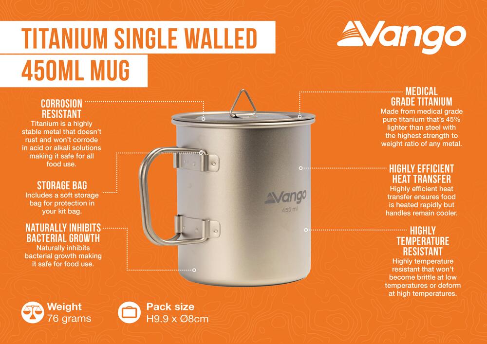 Titanium Single Walled 450ml Mug - Floorplan