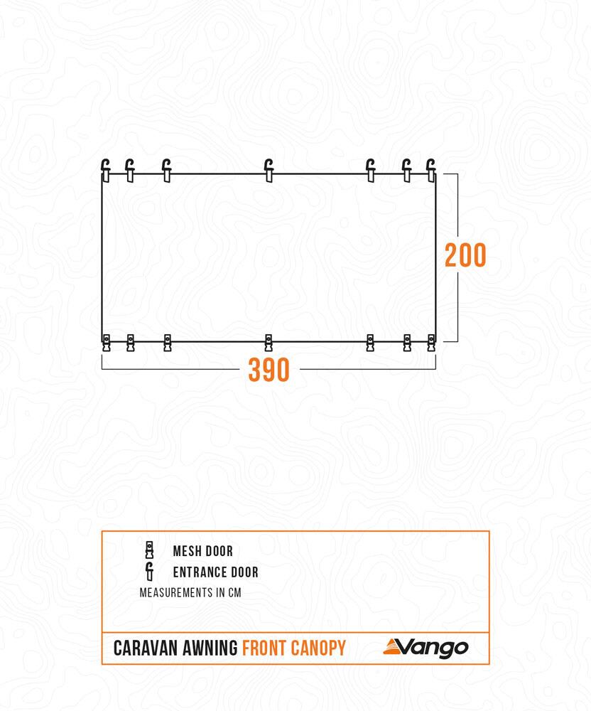 Caravan Awning Front Canopy - Floor Plan