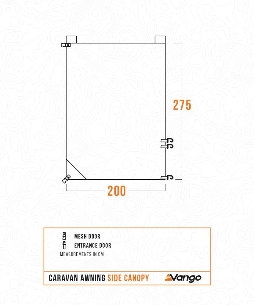 Caravan Awning Side Canopy - Floorplan