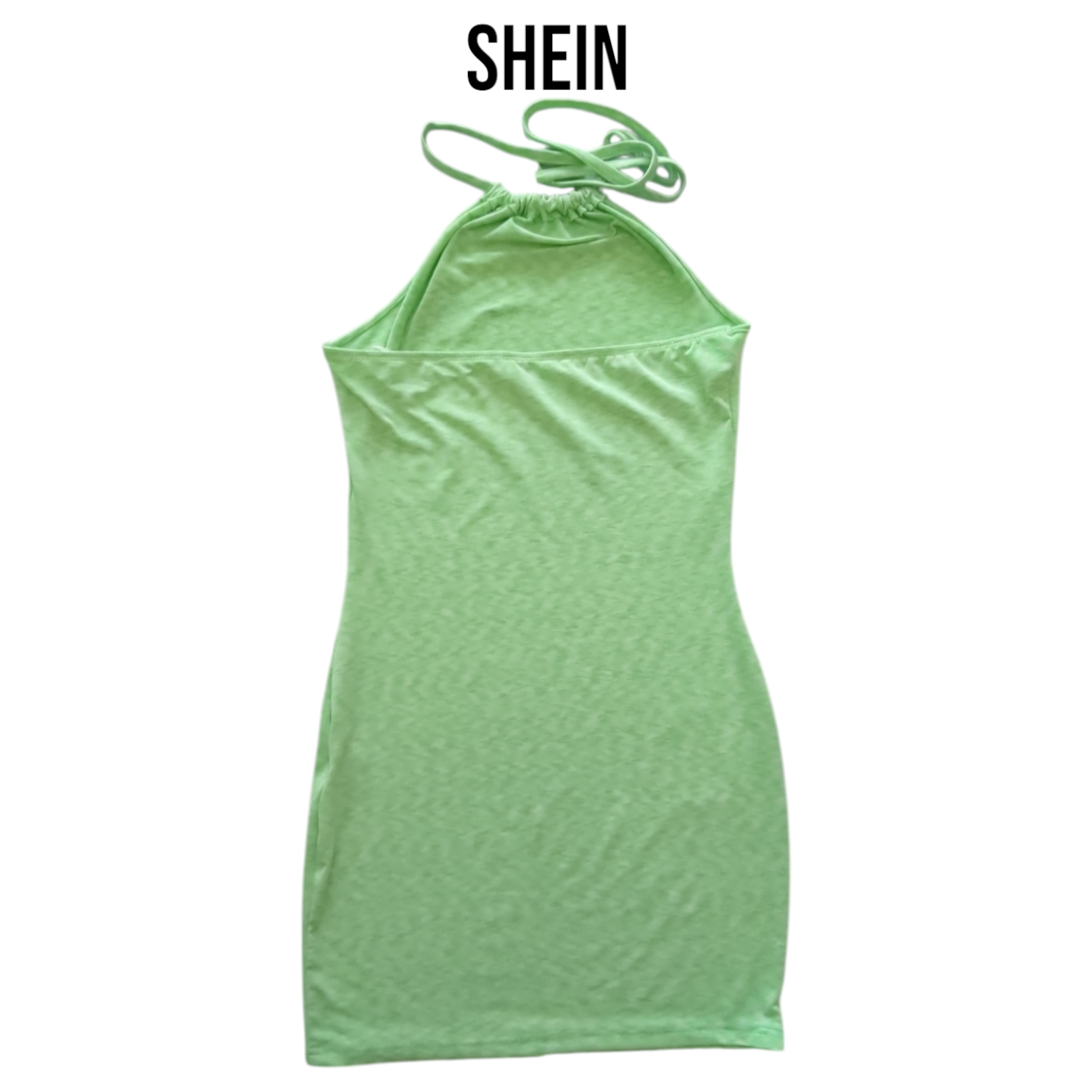 Shein Womens Green Halterneck Mini Dress Medium Shein Womens Green Halterneck Mini Dress Medium