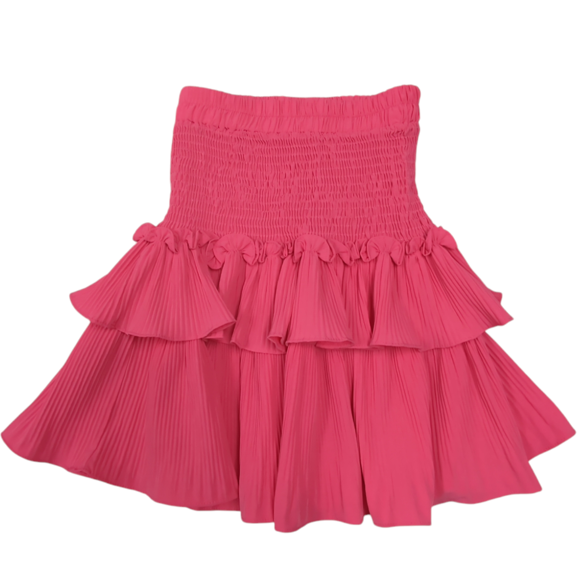 Pink ruffle skirt hotsell