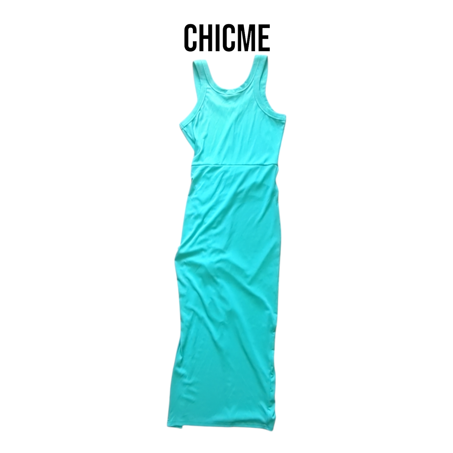 Chicme Womens Green Sleeveless Maxi Dress Medium