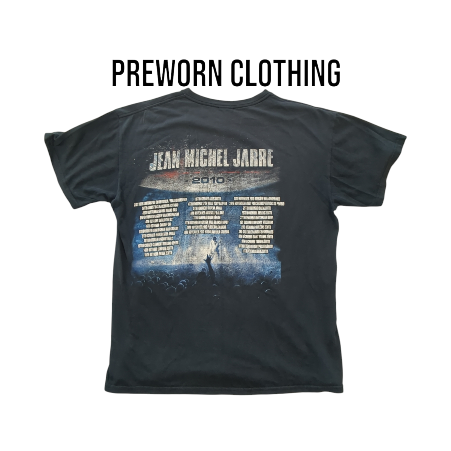 Unbranded Men's Black Jean Michel Jarre 2010 Tour T-Shirt Approx Medium