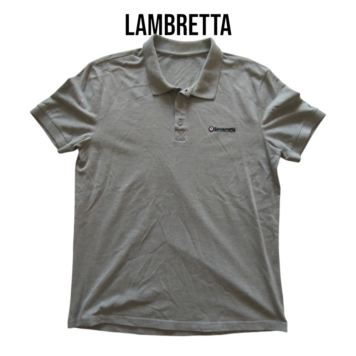 Lambretta Men's Grey Polo Shirt Approx Large