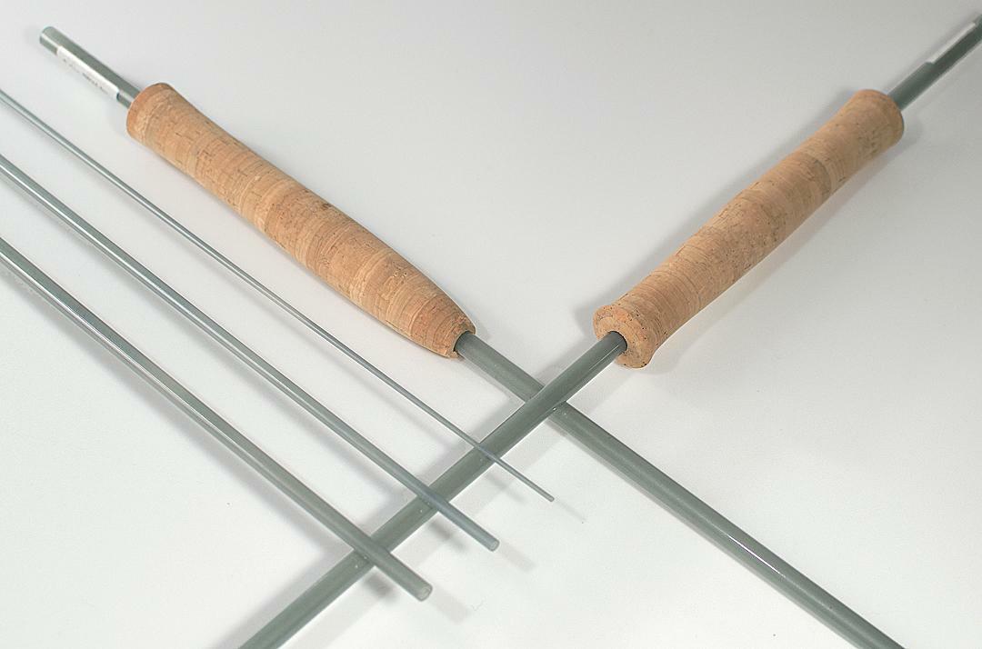 TSH 8'3" #6 s-glass fly rod blank ghost grey sanded