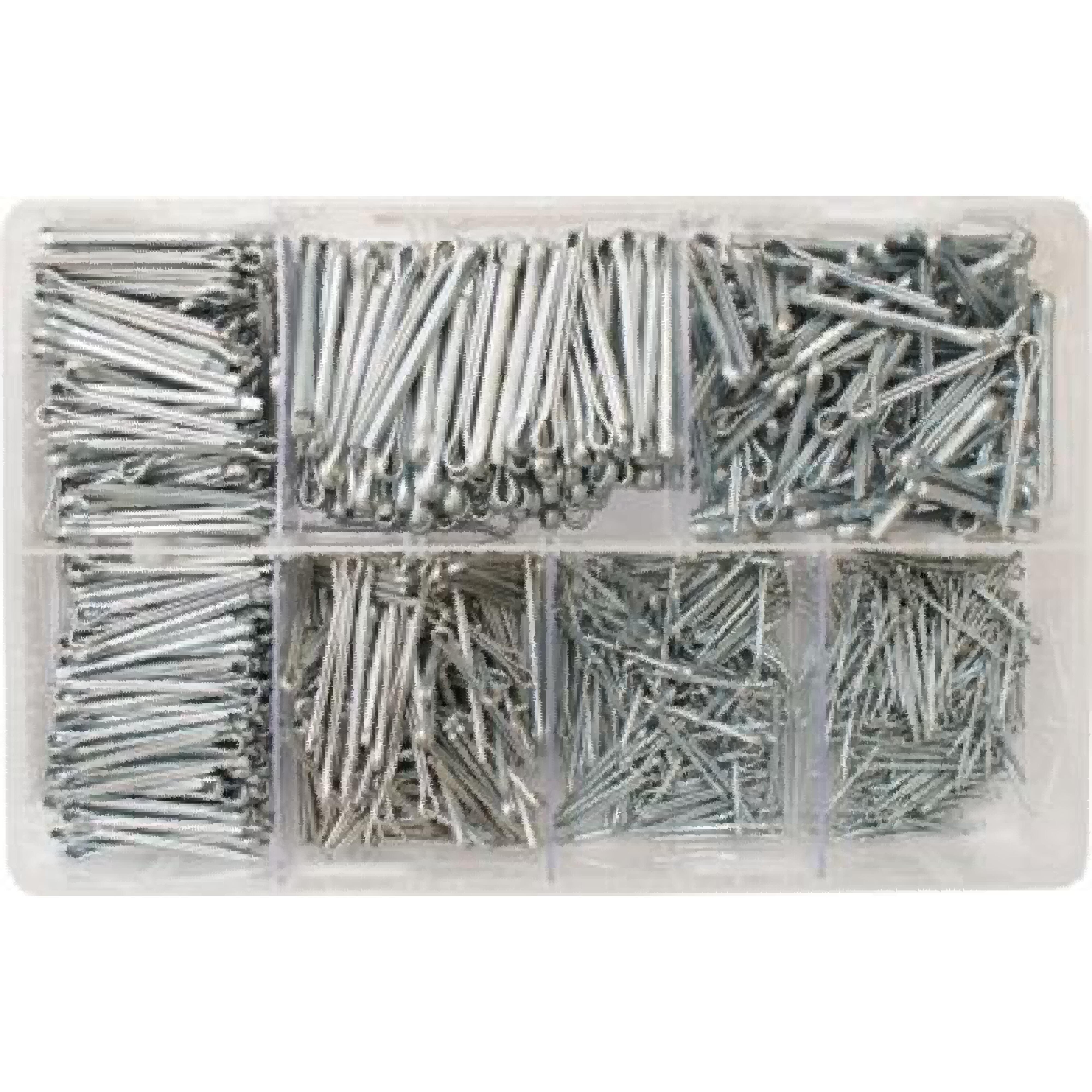 Split Pin Engine Assorted Split Pins Kit 1/16‑5/32″ BZP – 1000 Pieces