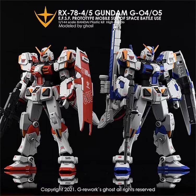 [Flame HG-14] Water Decal for HG 1/144 Gundam Unit 4/5/6 (Fluorescence)