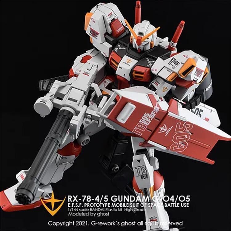[Flame HG-14] Water Decal for HG 1/144 Gundam Unit 4/5/6 (Fluorescence)