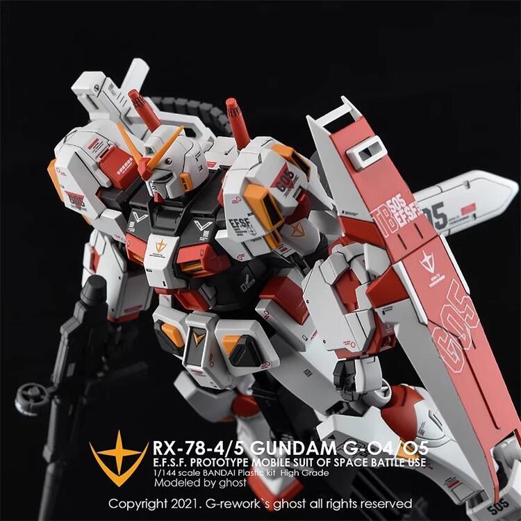 [Flame HG-14] Water Decal for HG 1/144 Gundam Unit 4/5/6 (Fluorescence)