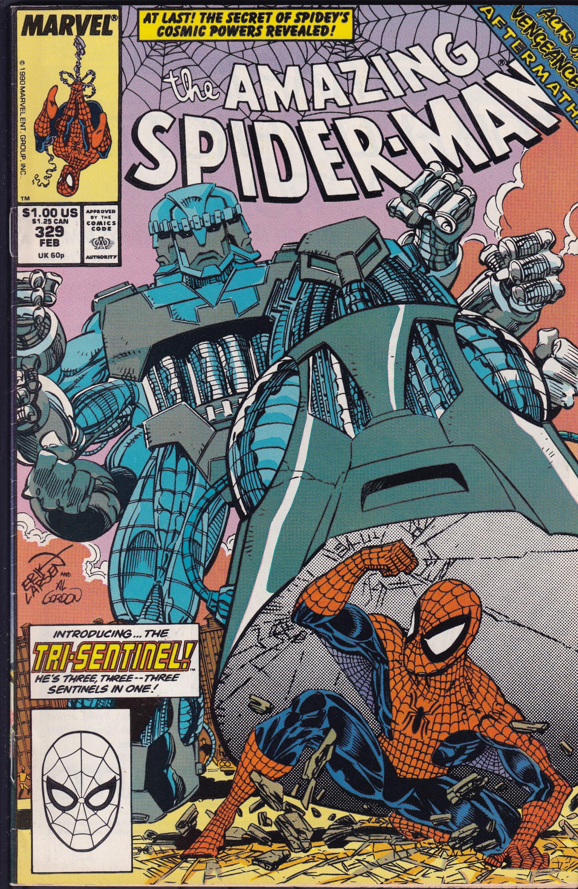 Sentinel First Appearance Amazing Spider-man #329 First Appearance Tri Sentinel