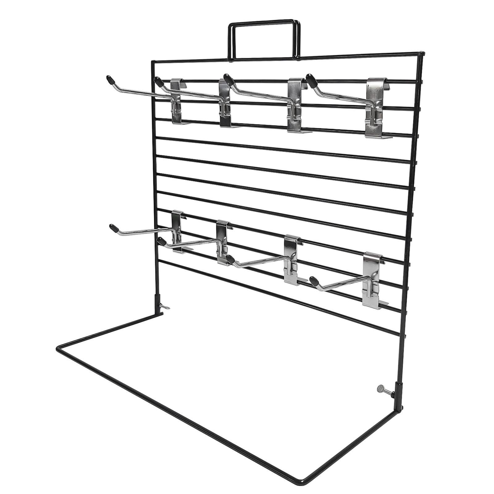 Large Mesh Hook Stand - Counter Standing Hook Rack in Black. 276mm x ...