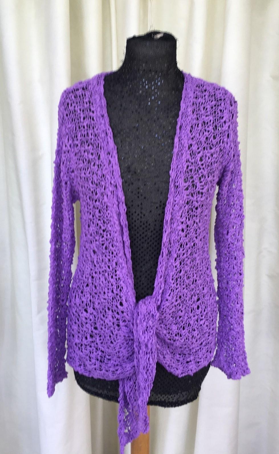 Medium Crochet Cardigan Lilac