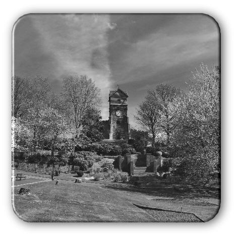 Jubilee Park Views Set of Four Coasters in Black & White