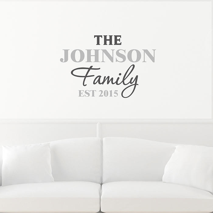 Personalised The Family Wall Art