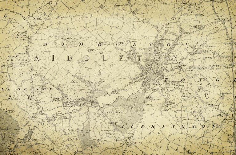 1845 Middleton Map Canvas