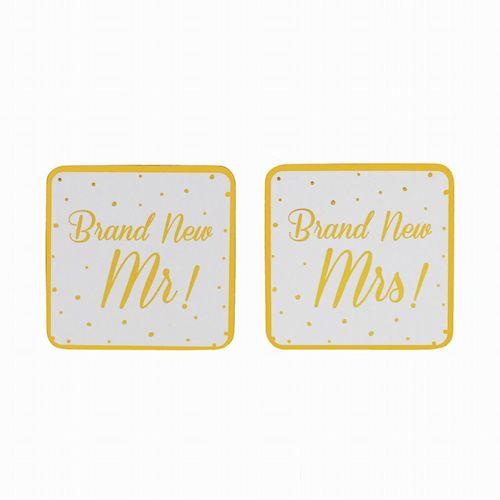 Brand New Mr/Brand New Mrs coasters