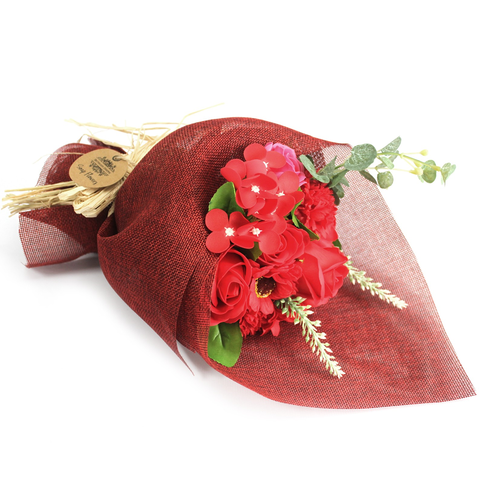 Red soap flower bouquet