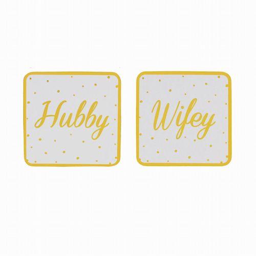 Hubby/Wifey coasters