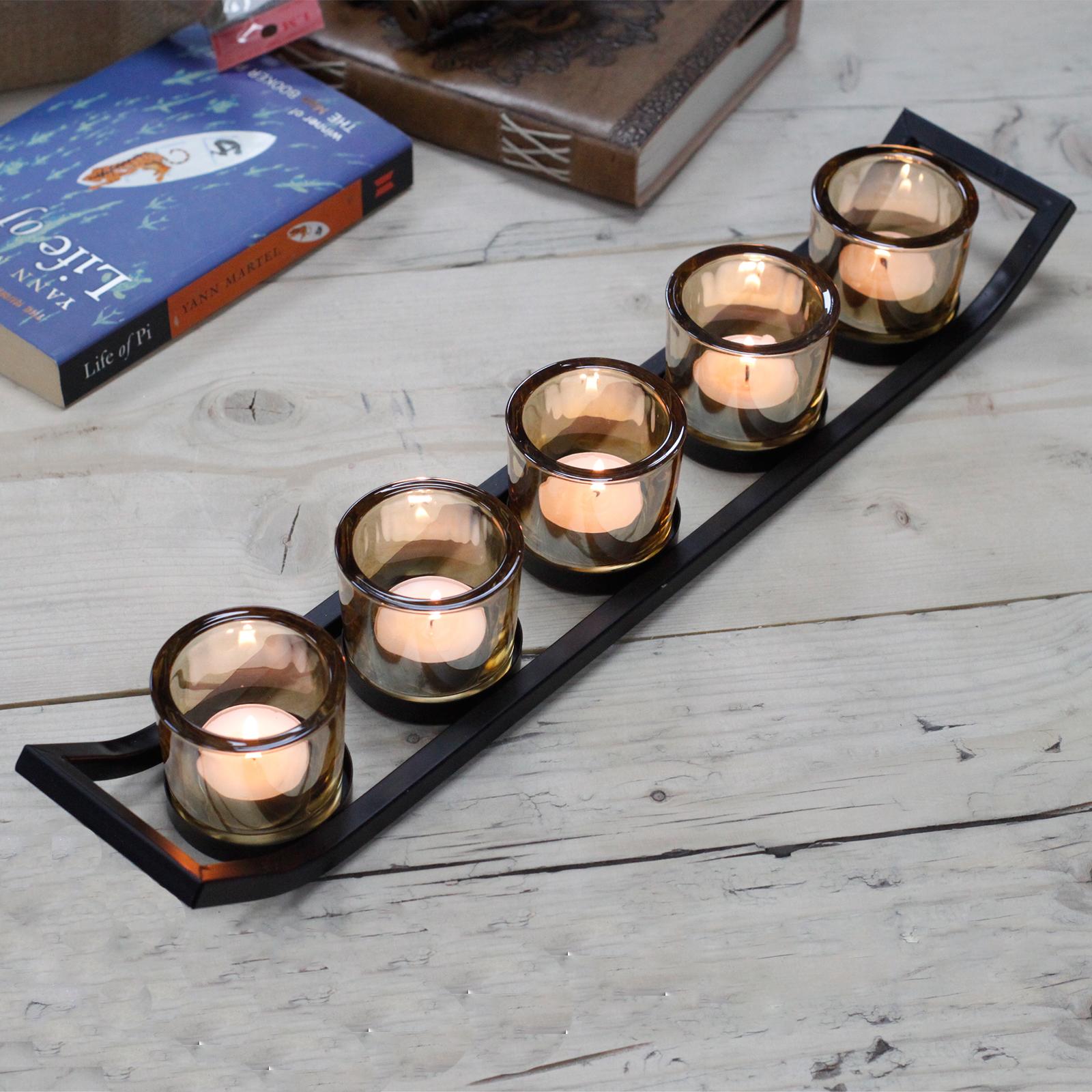5-glass candle holder