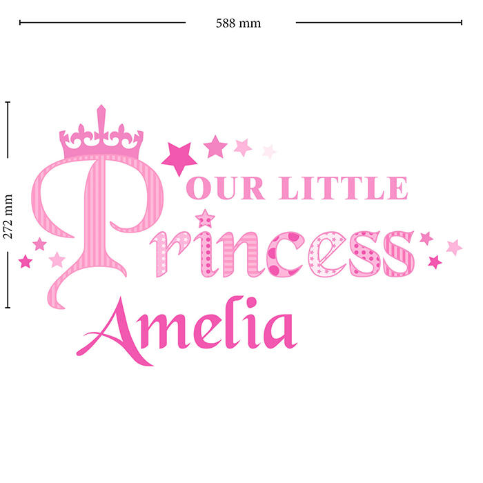 Personalised Our Little Princess Wall Art