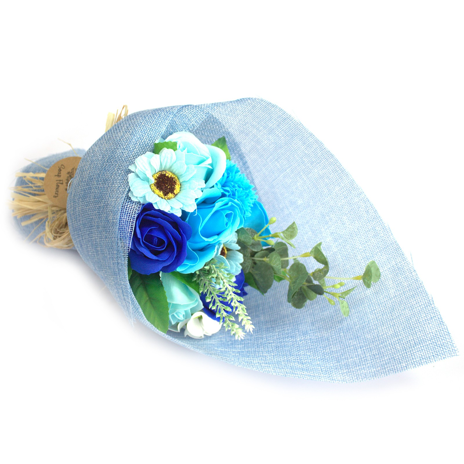 Blue soap flower bouquet