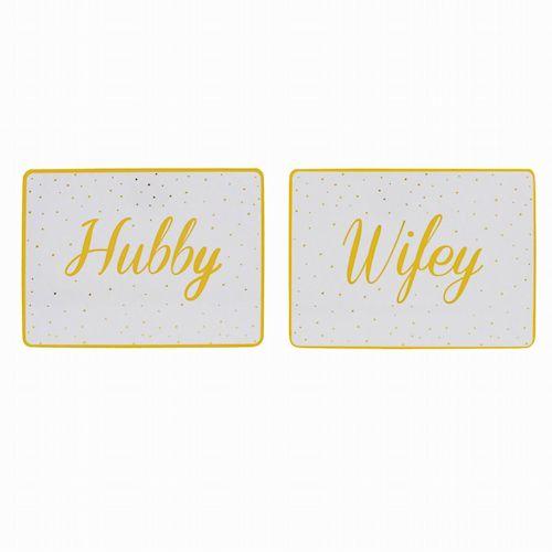 Hubby/Wifey place mats