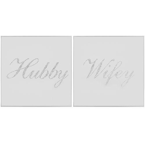 Hubby & Wifey mirrored coaster sets