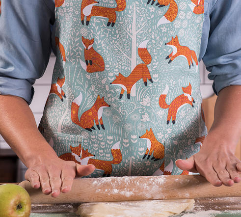 Foraging Fox cotton apron