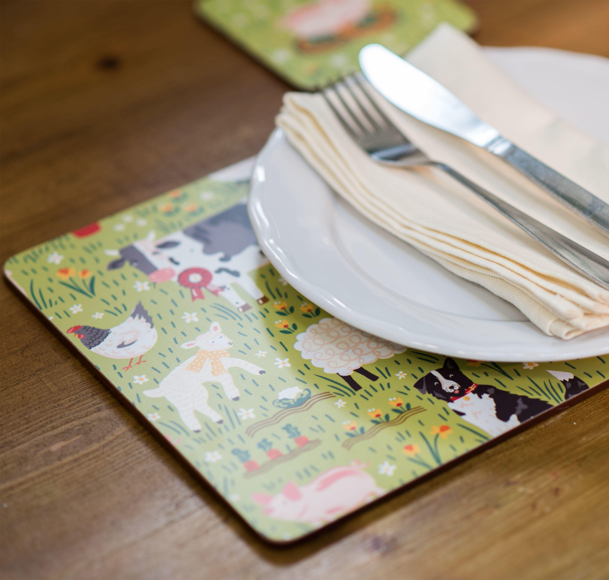 Jennie's Farm Coasters and placemats