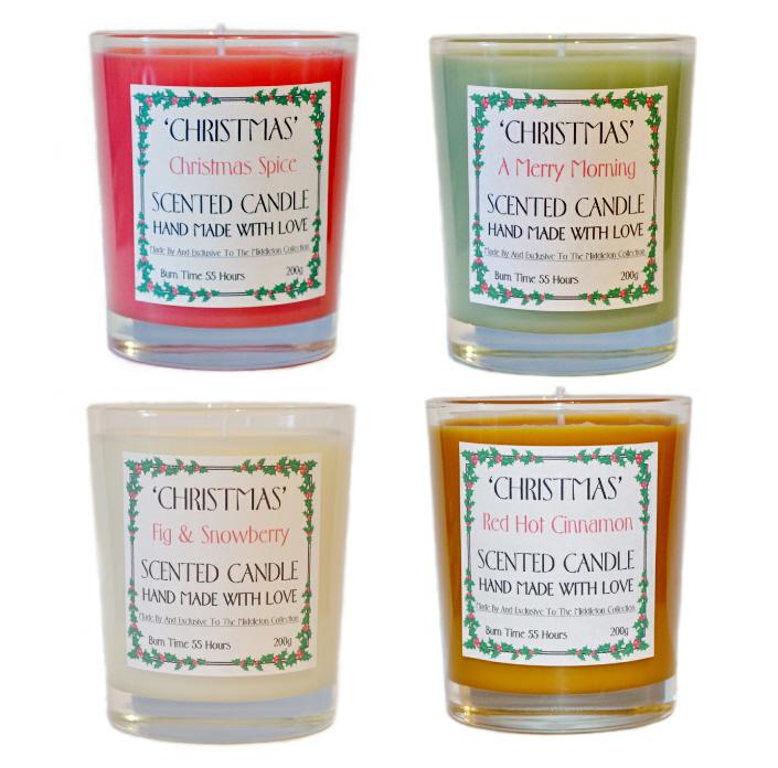 Christmas scented candles (Choice of 4)