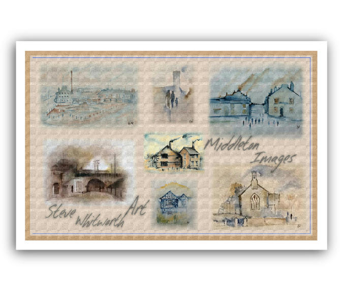 Middleton Images in Watercolour Pack of 2 Tea Towels