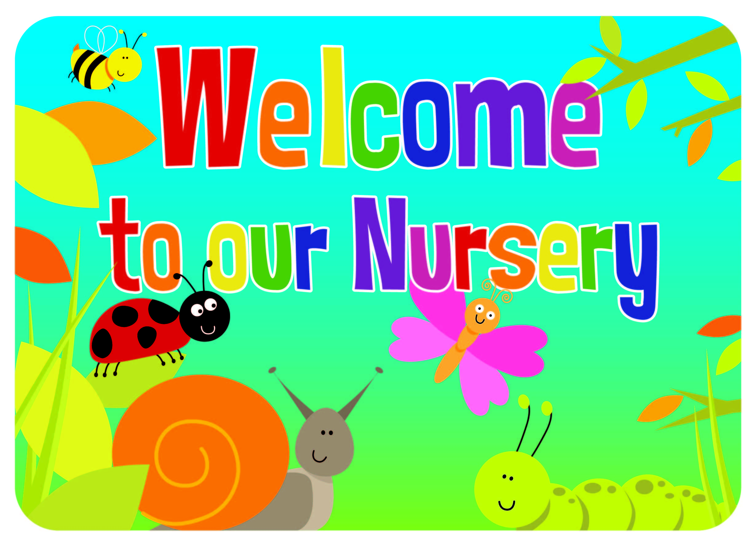 Nursery Rainbow Welcome Sign