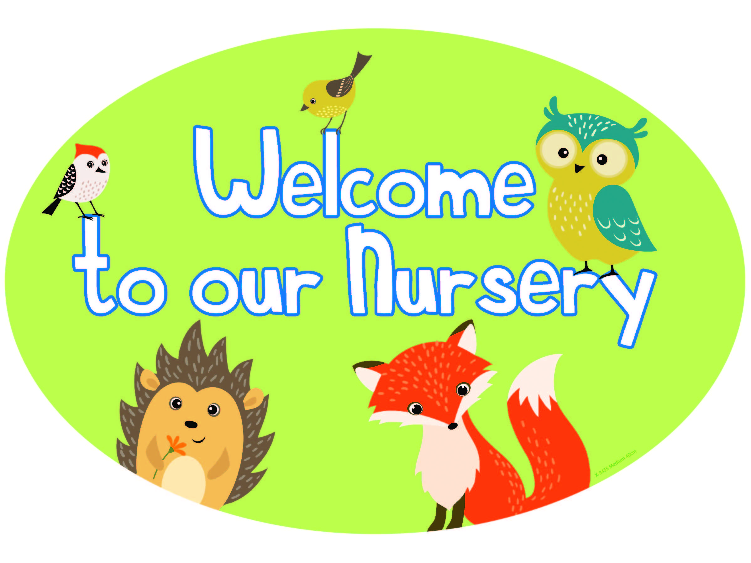 Oval Nursery Welcome Sign