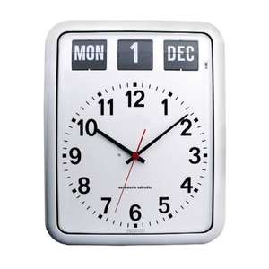Perpetual Calendar Clock in White
