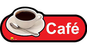 Cafe Sign in Red