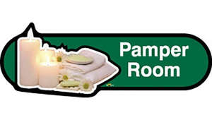 Pamper Room Sign inGreen