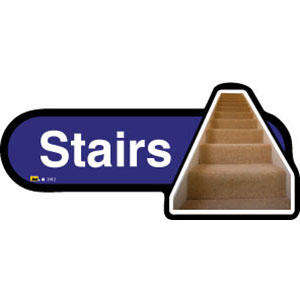 Stairs Sign inBlue
