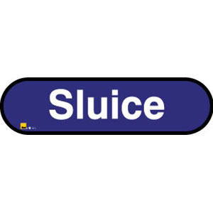 Sluice Sign inBlue