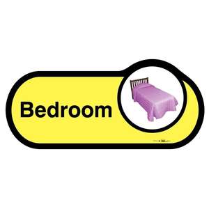 Bedroom Sign in Yellow