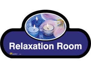 Relaxation Room Sign inBlue
