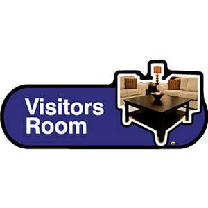 Visitors Room Sign inBlue